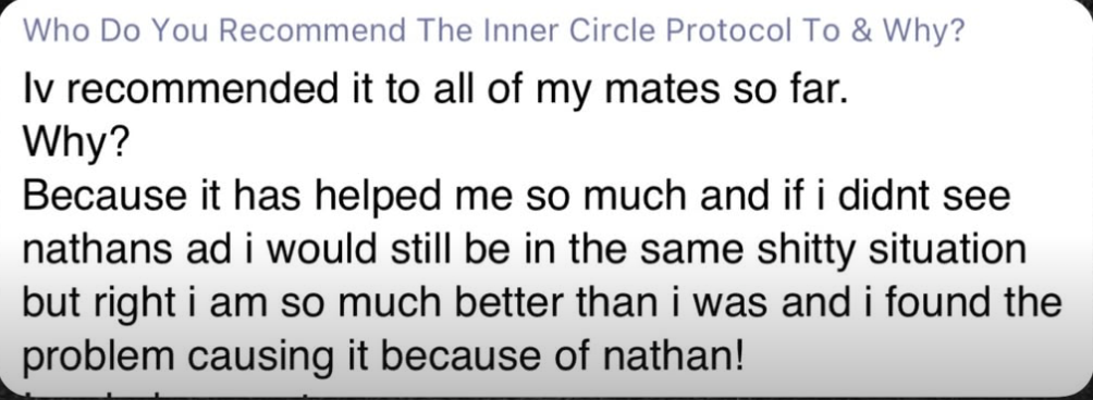 Client testimonial