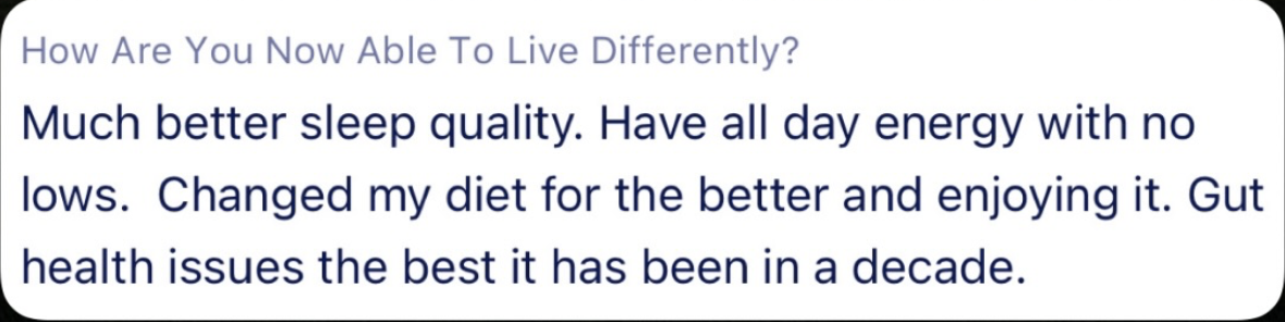 Client testimonial