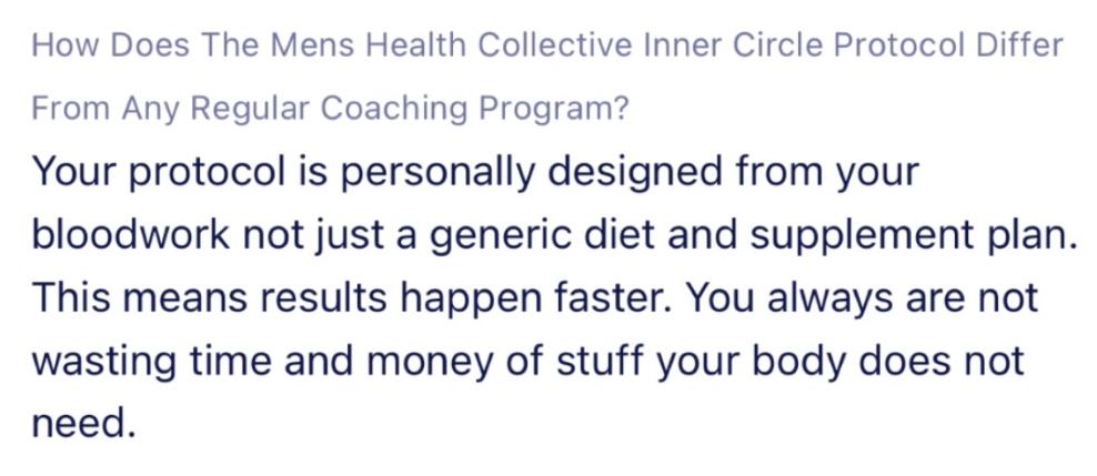 Client testimonial