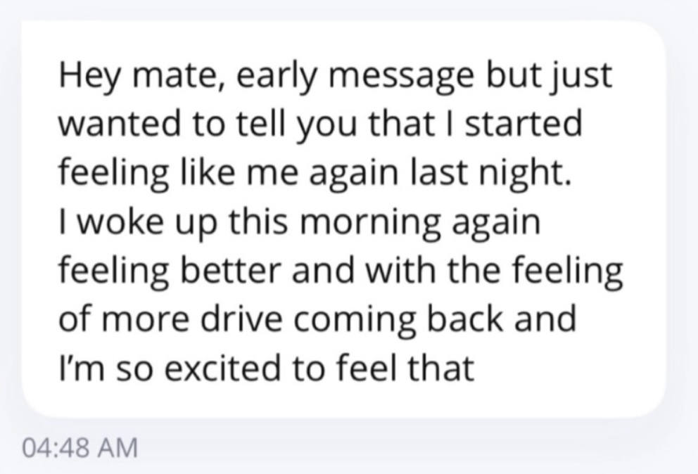 Client testimonial