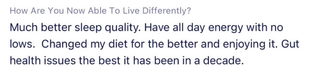 Client testimonial