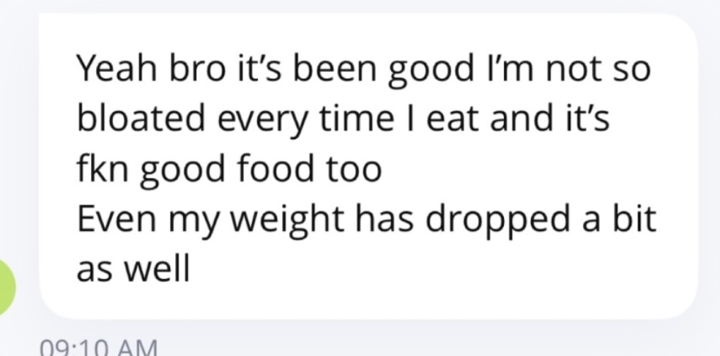 Client testimonial