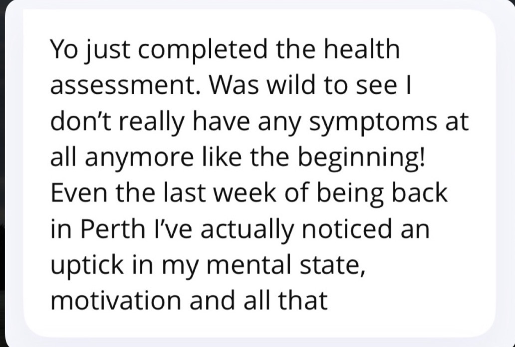 Client testimonial